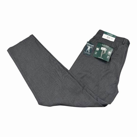 Lauren Ralph Lauren‎ Dress Pants Mens 39x34 Gray Classic Fit Ultraflex Stretch